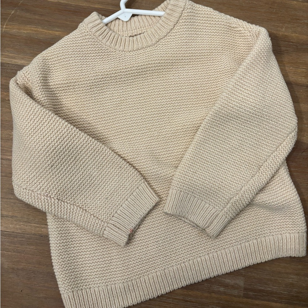 Zara cream knit long sleeve jumper/ Sweater